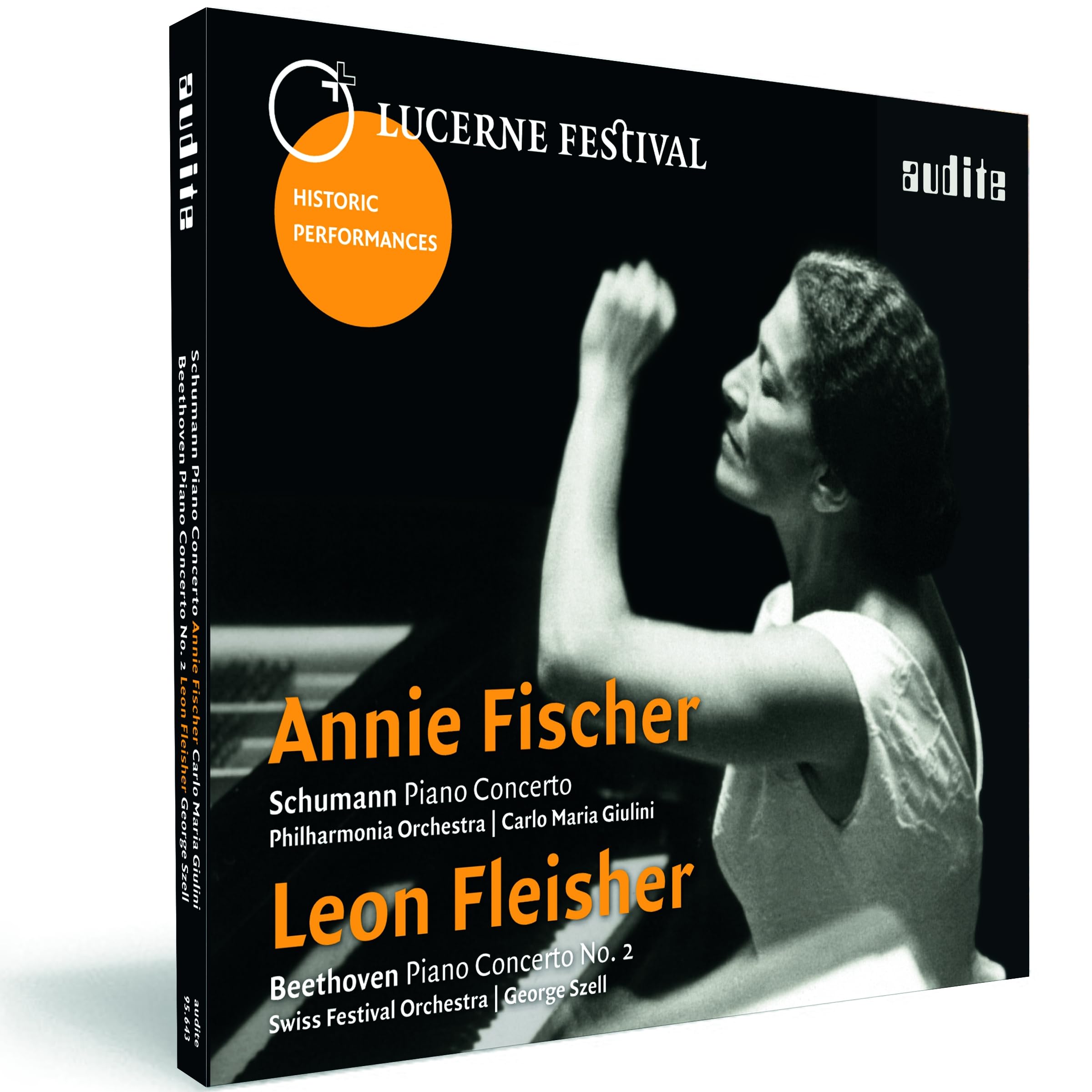 Annie Fischer plays Schumann: Piano Concerto, Op. 54 - Leon Fleisher plays Beethoven: Piano Concerto No. 2 cd