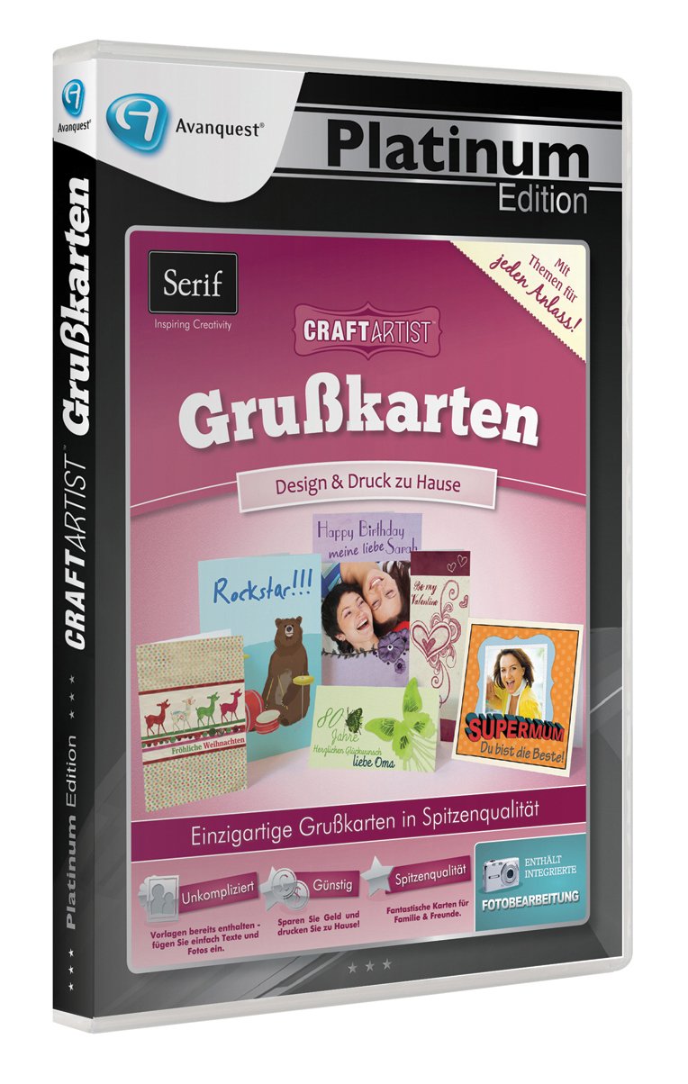 AQ Plat Ed. - Serif Craft Artist Grußkarten Other software