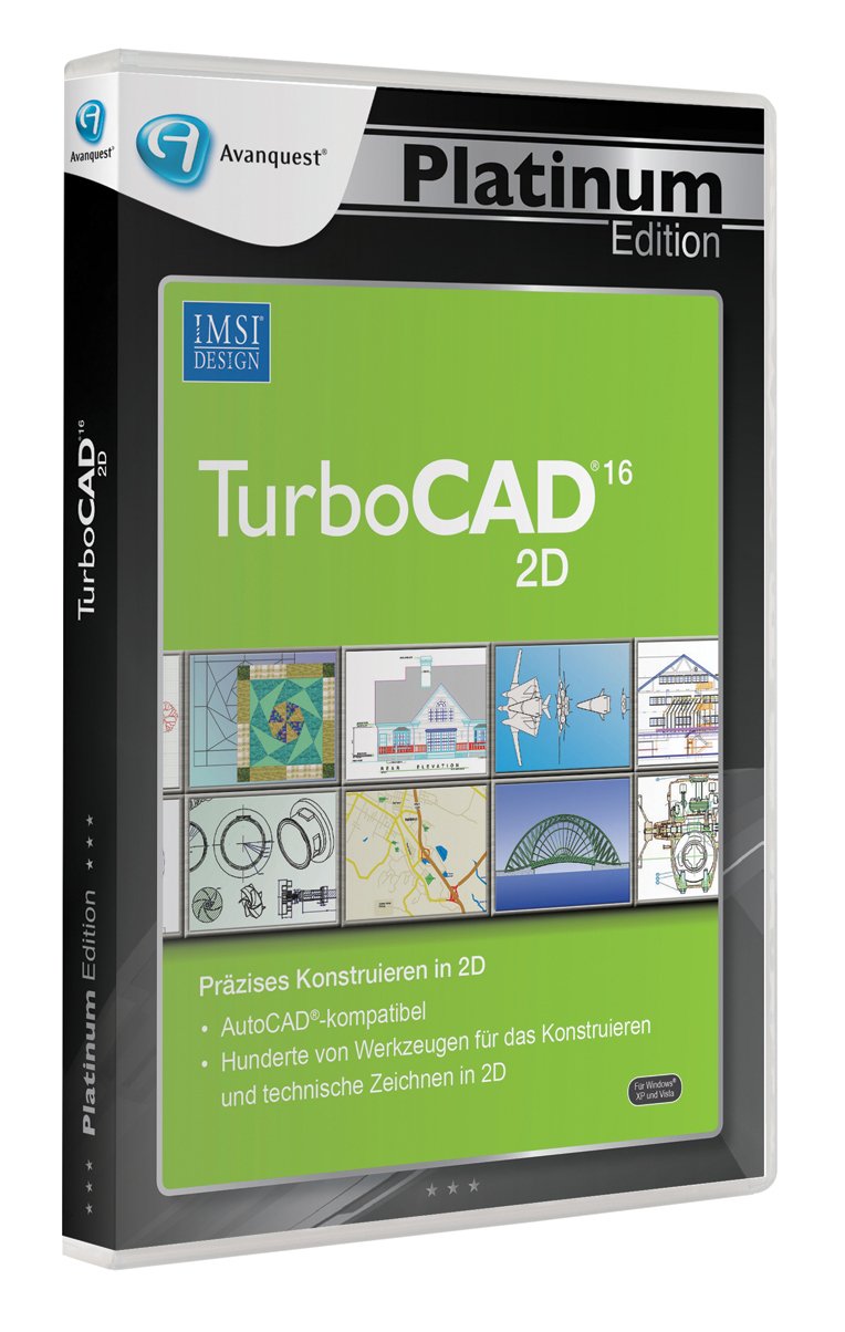 Avanquest Platin Edition Turbo Cad V 16 2D Designer Web & Graphic Design