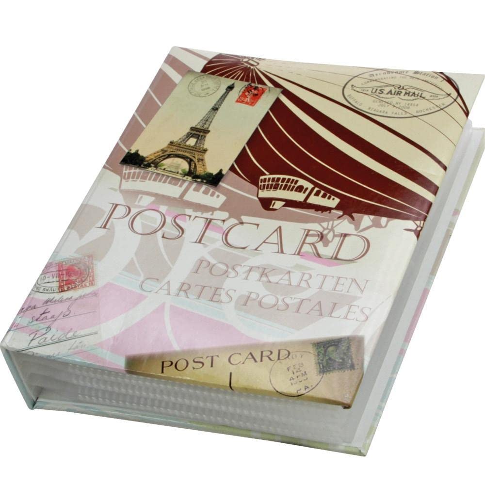 Postkartensammelalbum RETRO. Mit 50 Folienblättern. Gebunden. Format ca. 19 x 24 x 5,5 cm Hobbies & Crafts