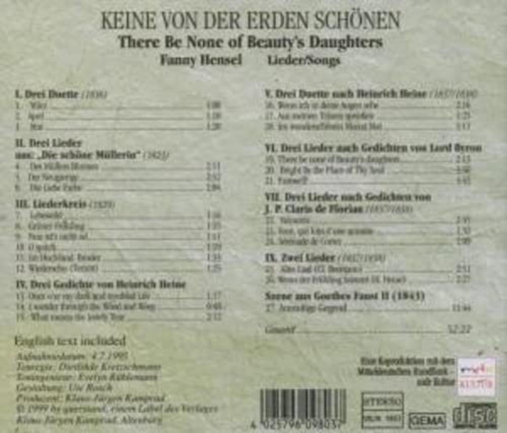 Keine von der Erden Schönen Classical