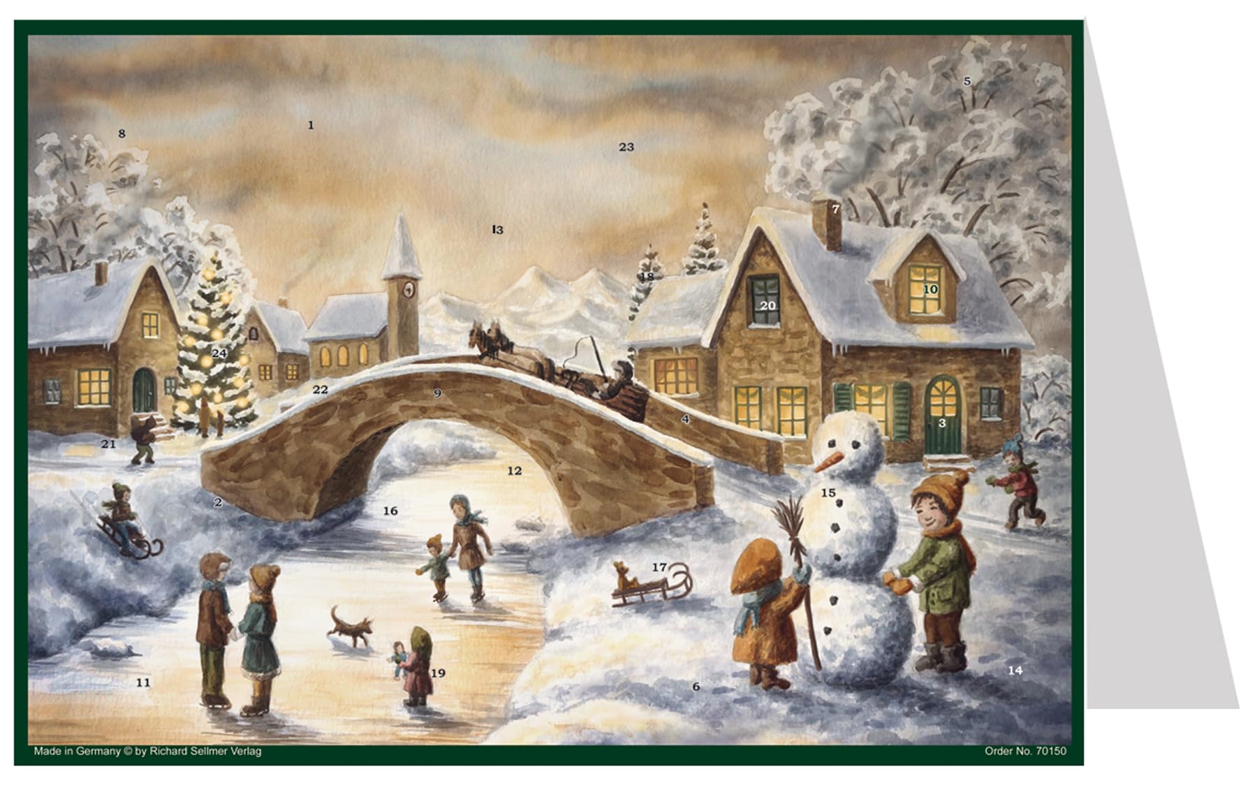 Postkarten Adventskalender "An der Brücke" Calendars