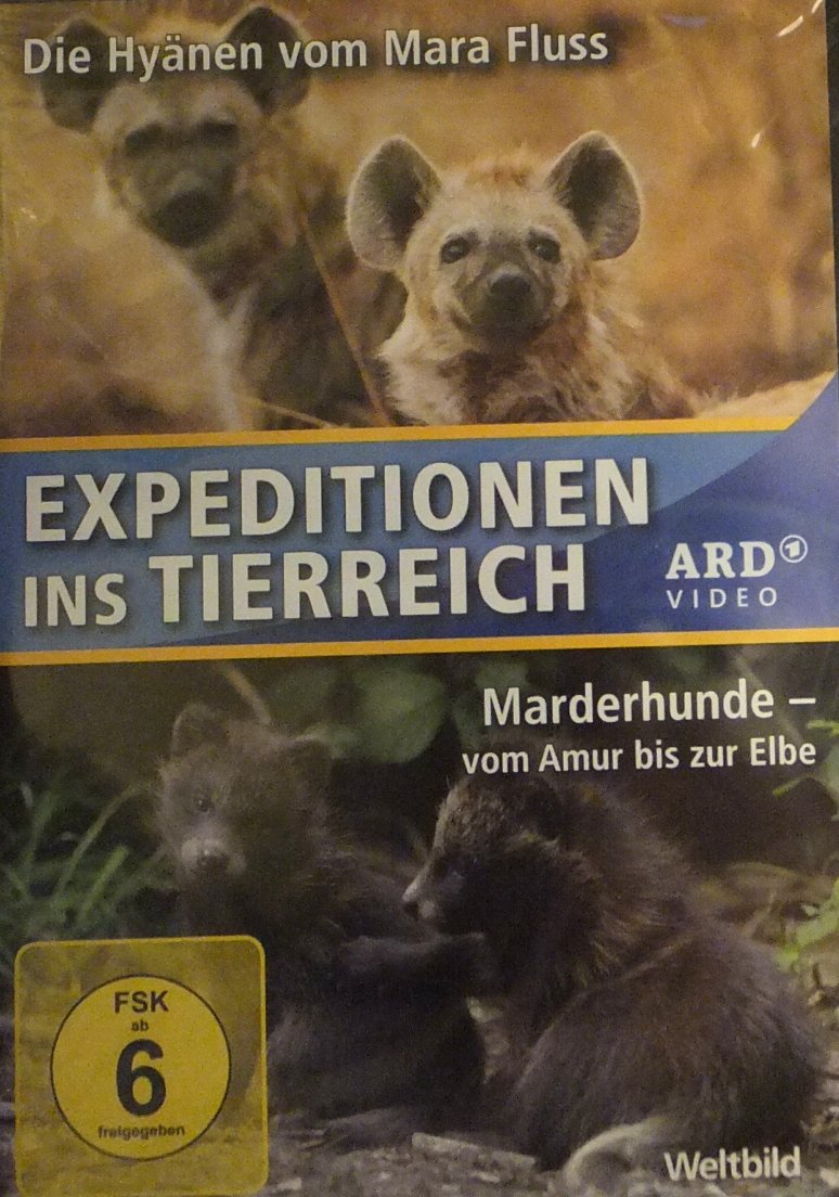 Expeditionen ins Tierreich (ARD / Weltbild) - 2 Folgen - Die Hyänen vom Mara Fluss + Marderhunde - vom Amur bis zur Elbe Books