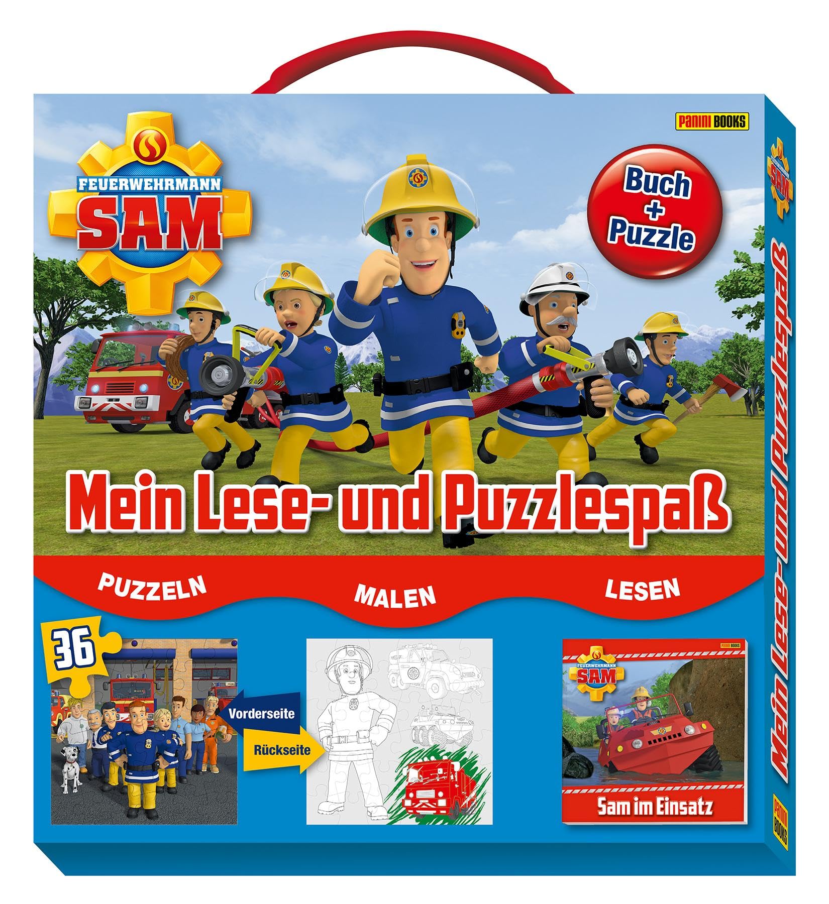 Feuerwehrmann Sam: Mein Lese- und Puzzlespaß: Buch + Puzzle im Koffer Children's books