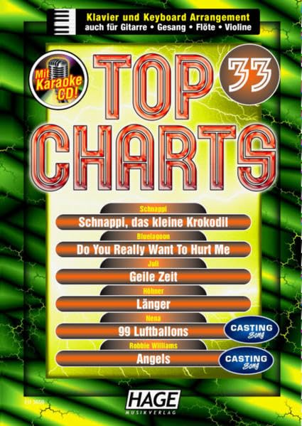 Top Charts. Songbook mit professioneller Playback-CD Sheet Music
