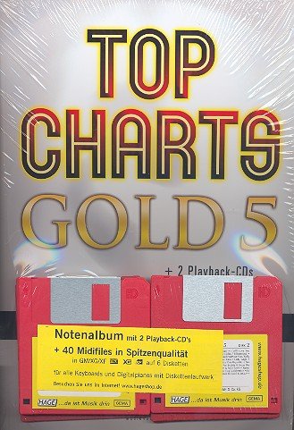Top Charts Gold Band 5 (+2 CD's +Midifiles) Songbook Klavier/Keyboard/Gesang/Gitarre Sheet Music