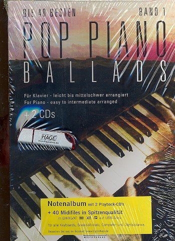 Pop Piano Ballads Band 1 ((+2 CD's +GM/XG/XF-Midifiles auf USB-Stick): für Klavier/Keyboard/Computer Music