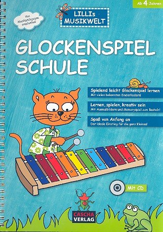 Glockenspielschule (+CD): Glockenspiel schnell und einfach lernen und Buntes Glockenspiel aus Holz mit 2 Holzschlägel und Anleitung mit 5 Kinderliedern Sheet Music