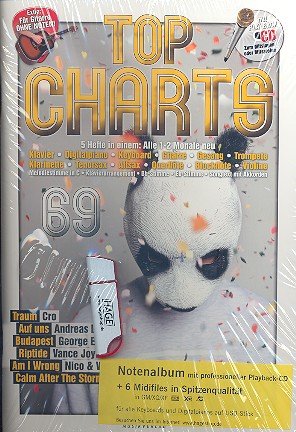Top Charts Band 69 (+CD, + Midifiles auf USB Stick): für C-, B-, Es-Instrumente, Klavier, Gitarre, Songtexte mit Akkorden) Music