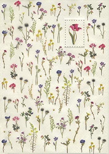Kunst und Bild 1 carnet de notes Mer de fleurs coloré doré 30 pages 15 x 21 x 0,5 cm book