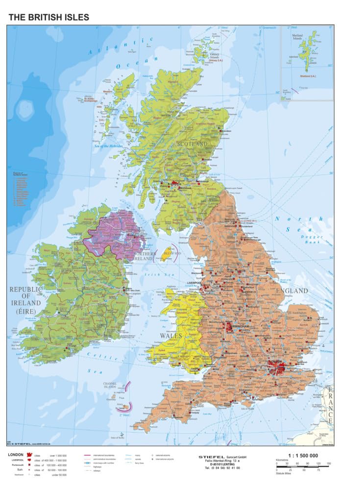 The British Isles political Papierposter NEUE AUFLAGE Leisure, Home & Garden