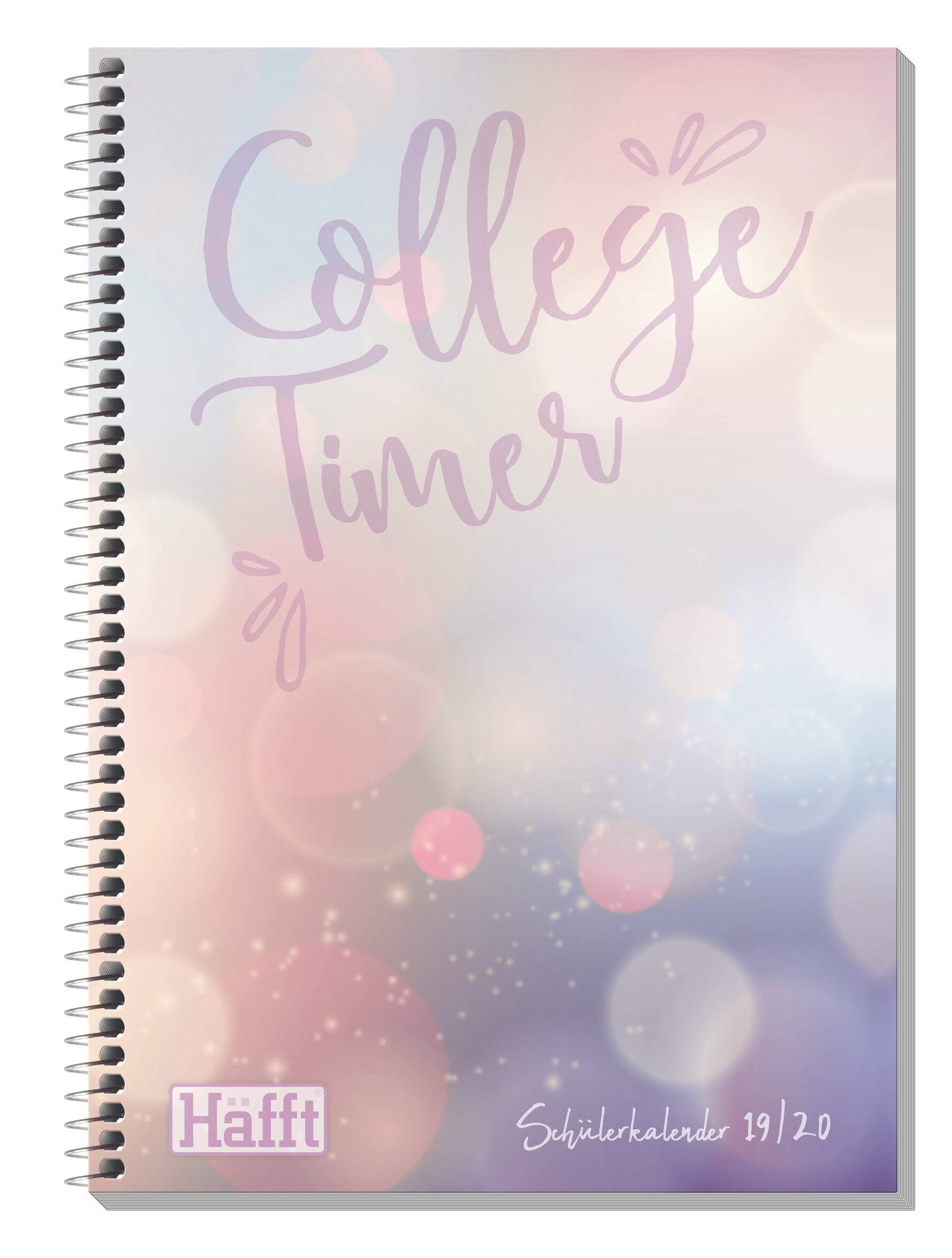 Häfft College-Timer A5 2019/2020 Schülerkalender, Schüler-Tagebuch, Schülerplaner mit Brot & Schwein Comics, Fun Facts, Stickern und mehr! book