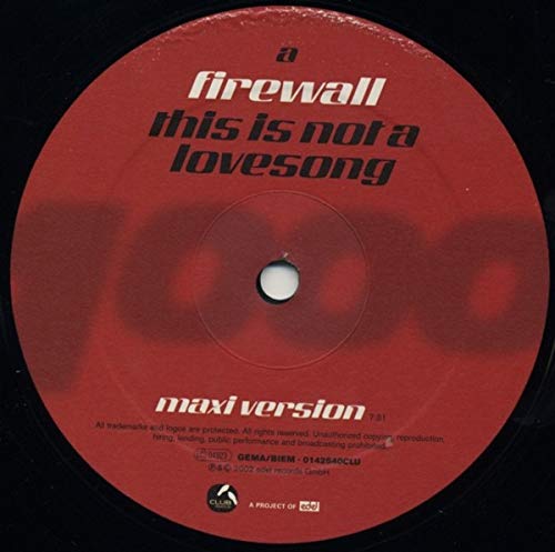 This is not a lovesong (Maxi/Elektro Versions/Toxic Twin Rmx, 2002) cd