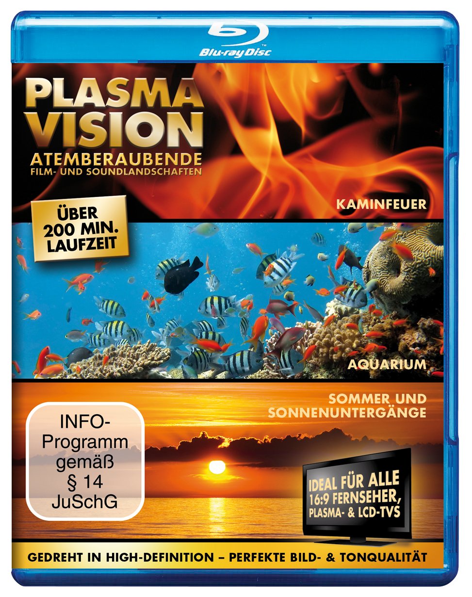 Plasma Vision - Atemberaubende Film- und Soundlandschaften - Sonnenuntergänge/Aquarium/Kaminfeuer Movies