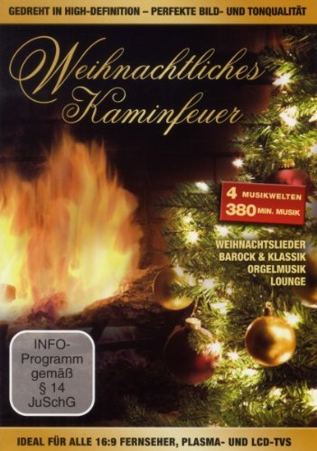 Weihnachtliches Kaminfeuer mit 4 Musikwelten Films