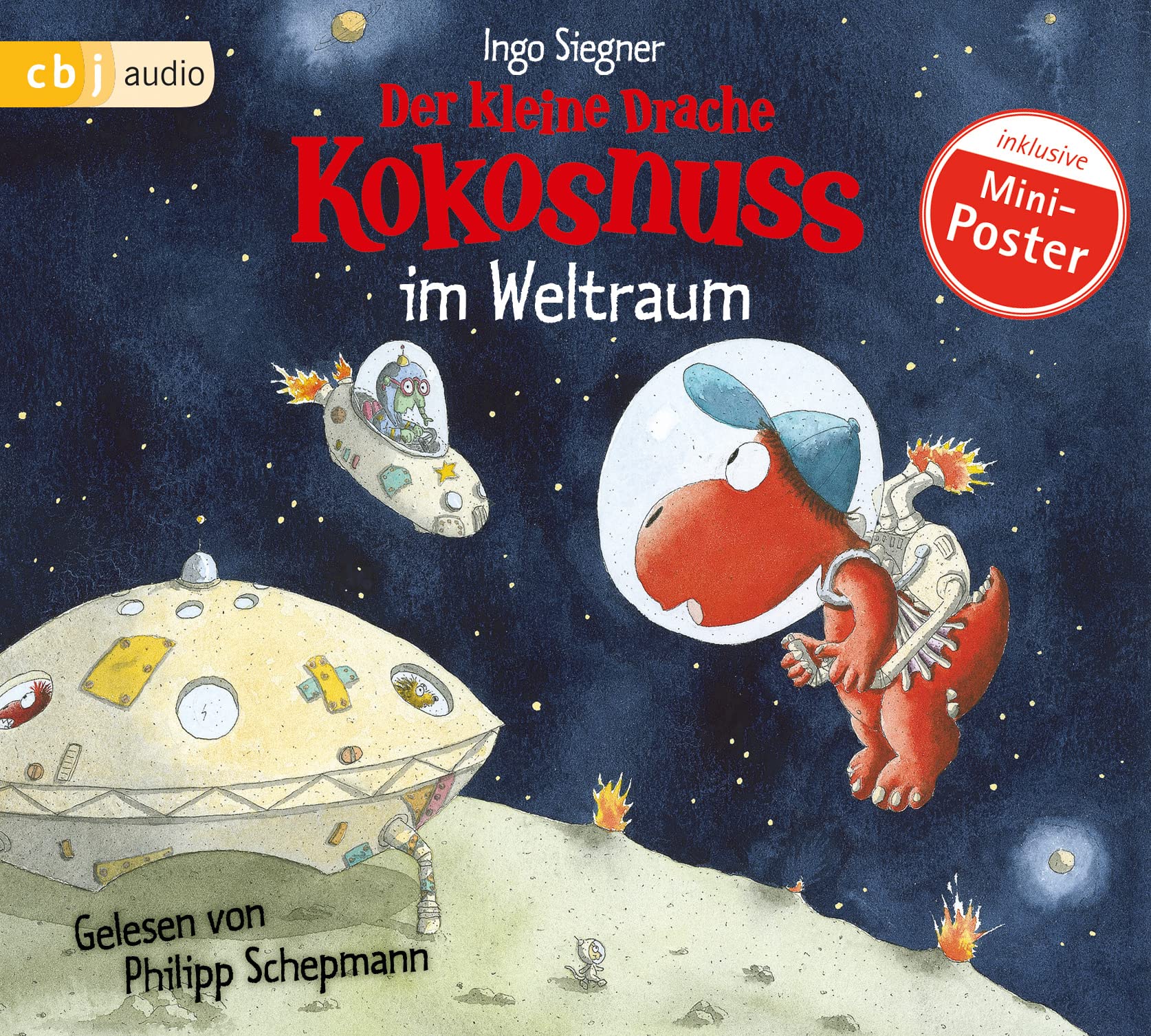 Der kleine Drache Kokosnuss im Weltraum - (Die Abenteuer des kleinen Drachen Kokosnuss, Band 17) cd