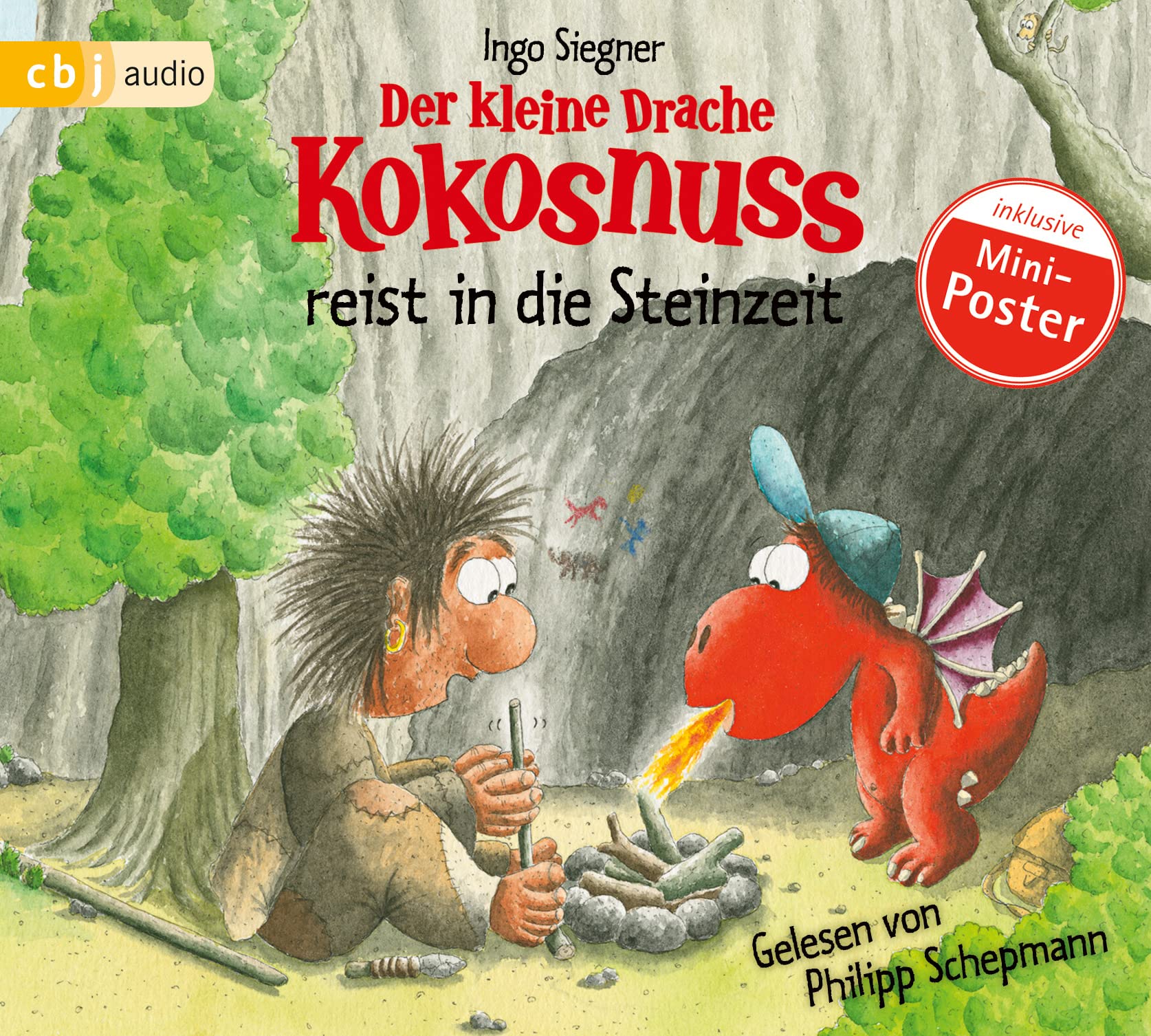 Der kleine Drache Kokosnuss reist in die Steinzeit (Die Abenteuer des kleinen Drachen Kokosnuss, Band 18) cd