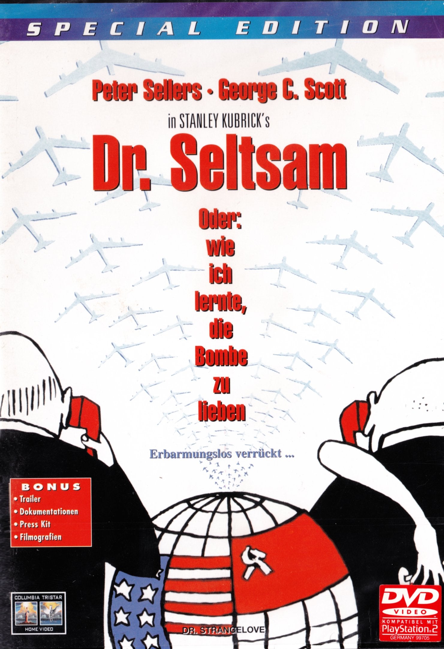 Doktor Seltsam oder Wie ich lernte die Bombe zu lieben, 1 DVD. Doctor Strangelove or how I learned to stop worrying and love the bomb, 1 DVD, dtsch. u. engl. Version: 89 Min. Movies