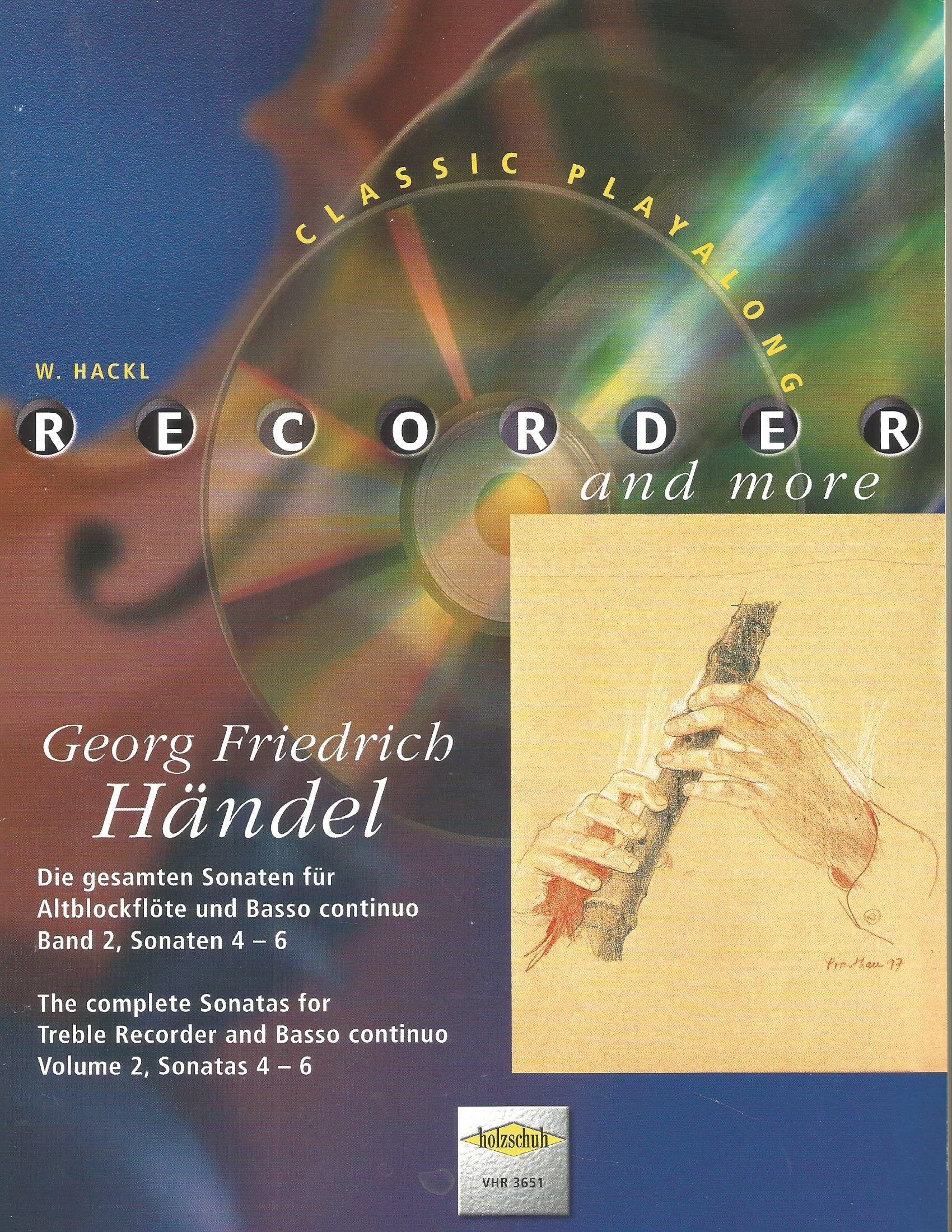 Recorder and More: Georg Friedrich Händel, Stücke für Altblockflöte und Basso continuo, mit CD Sheet Music
