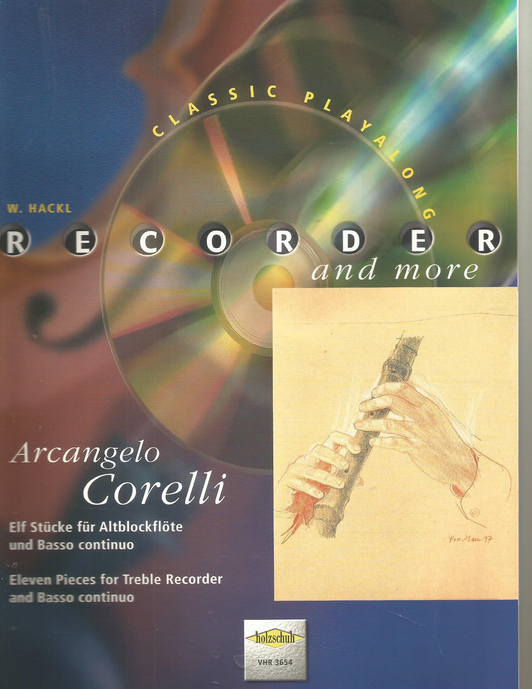 Recorder and more: Arcangelo Corelli, Elf Stücke für Altblockflöte und Basso continuo, mit CD book