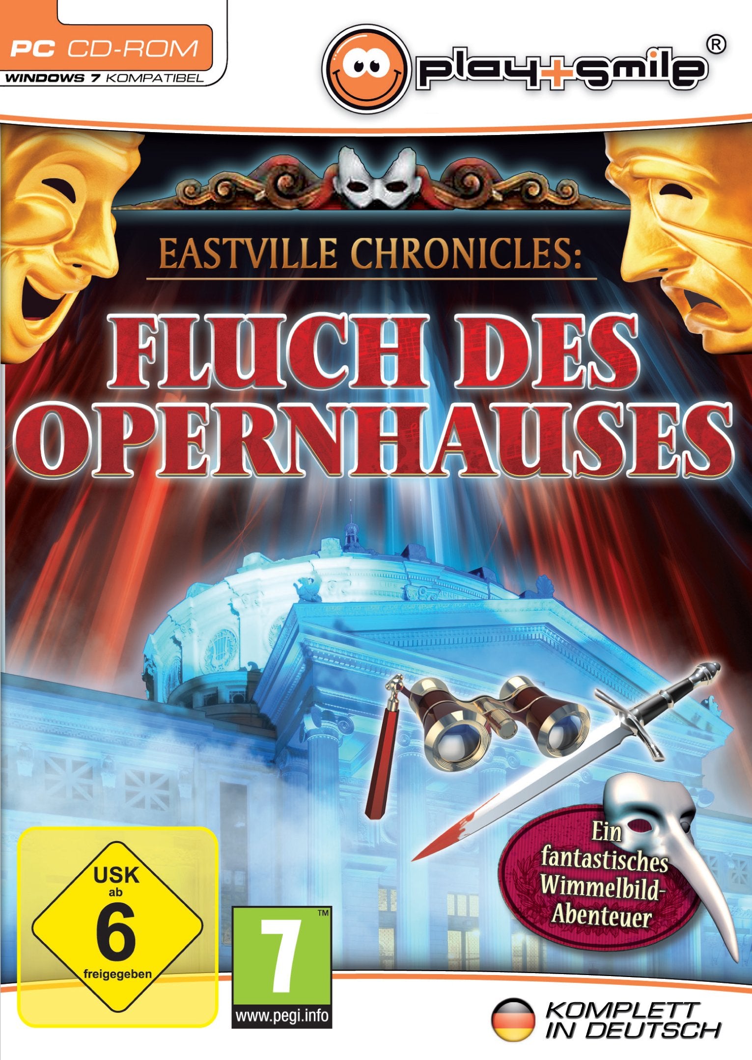 Eastville Chronicles - Fluch des Opernhauses, CD-ROM: Ein fantastisches Wimmelbild-Abenteuer. Für Windows XP, Vista, 7 PC