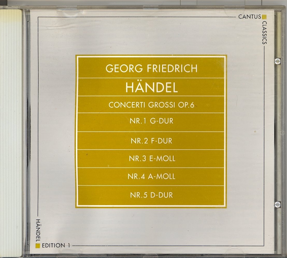 Händel: Concerto Grossi Nr. 1-5 Pressburger Kammerorchester Music