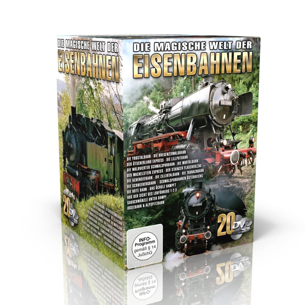 Die Welt der historischen Dampfloks und Eisenbahnen (20 DVDs im Schuber) Films