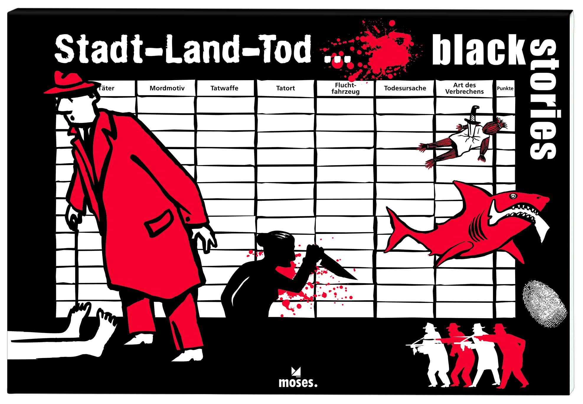 Moses 90021 black stories - Stadt Land Tod | Die rabenschwarze Stadt Land Fluss Version Books