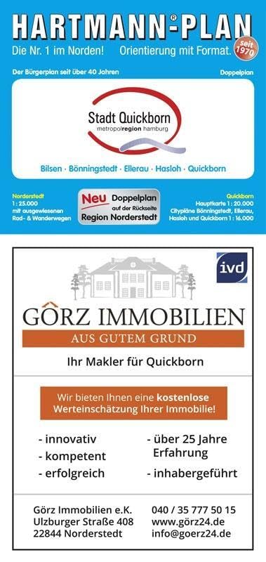 HARTMANN-PLAN Quickborn mit Bönningstedt, Hasloh und Ellerau, 1:20.000 Stadtplan Leisure, Home & Garden