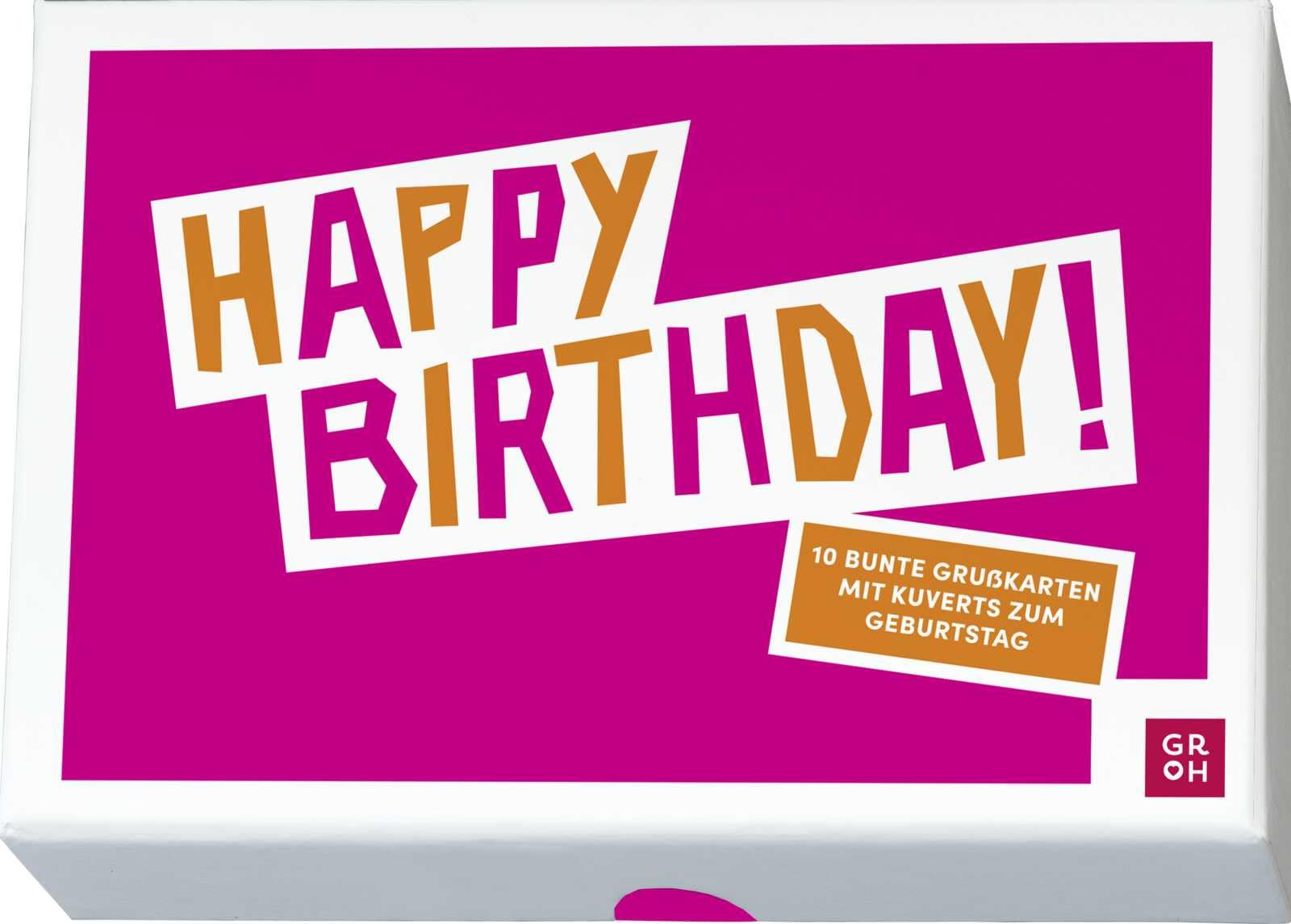 Happy Birthday! 10 bunte Grußkarten mit Kuverts zum Geburtstag Lifestyle