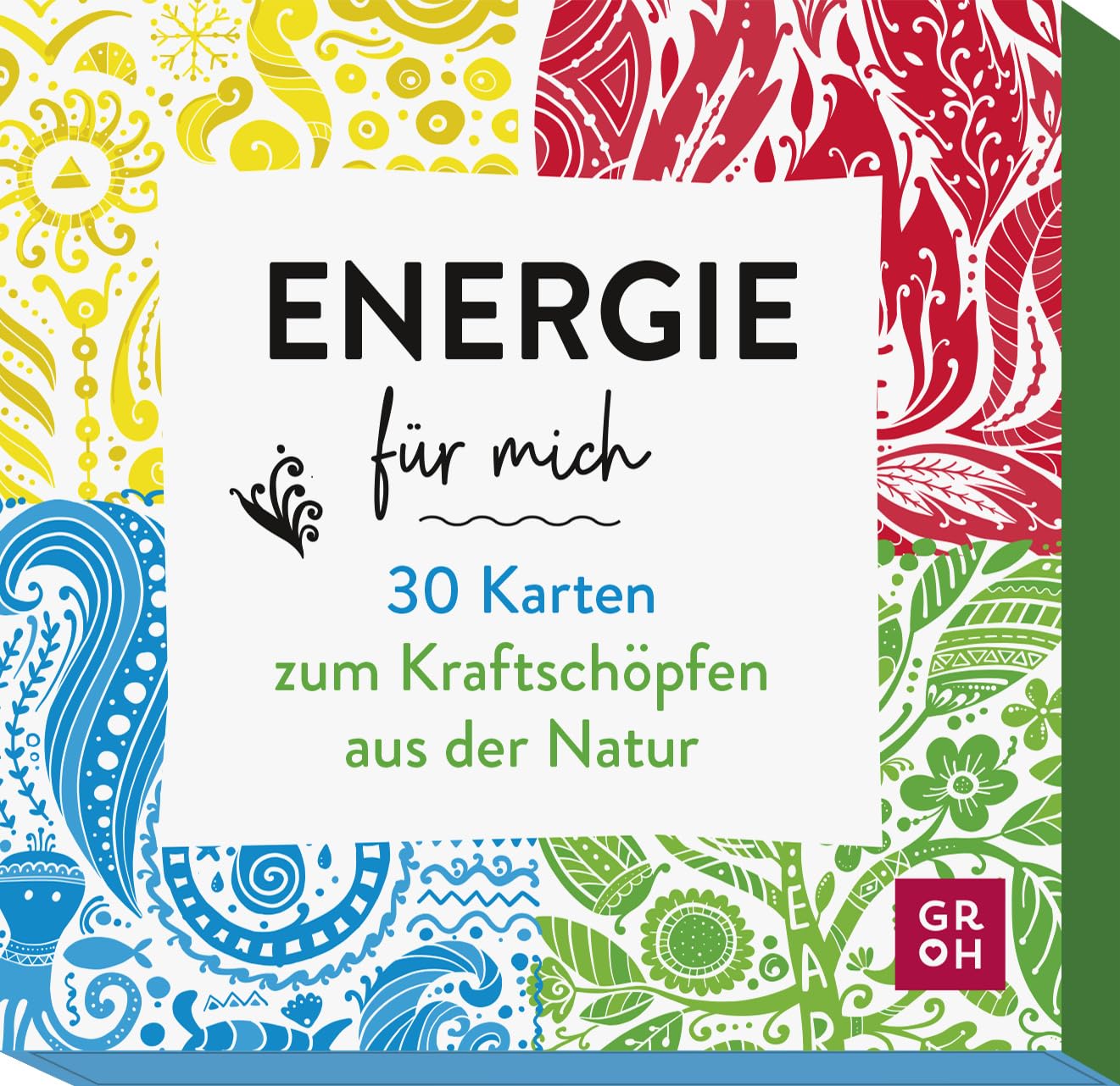 Energie für mich: 30 Karten zum Kraftschöpfen aus der Natur | Edle Kartenbox mit motivierenden Kurztexten und Fotos für Entspannung und Lebensfreude durch die Elemente Lifestyle