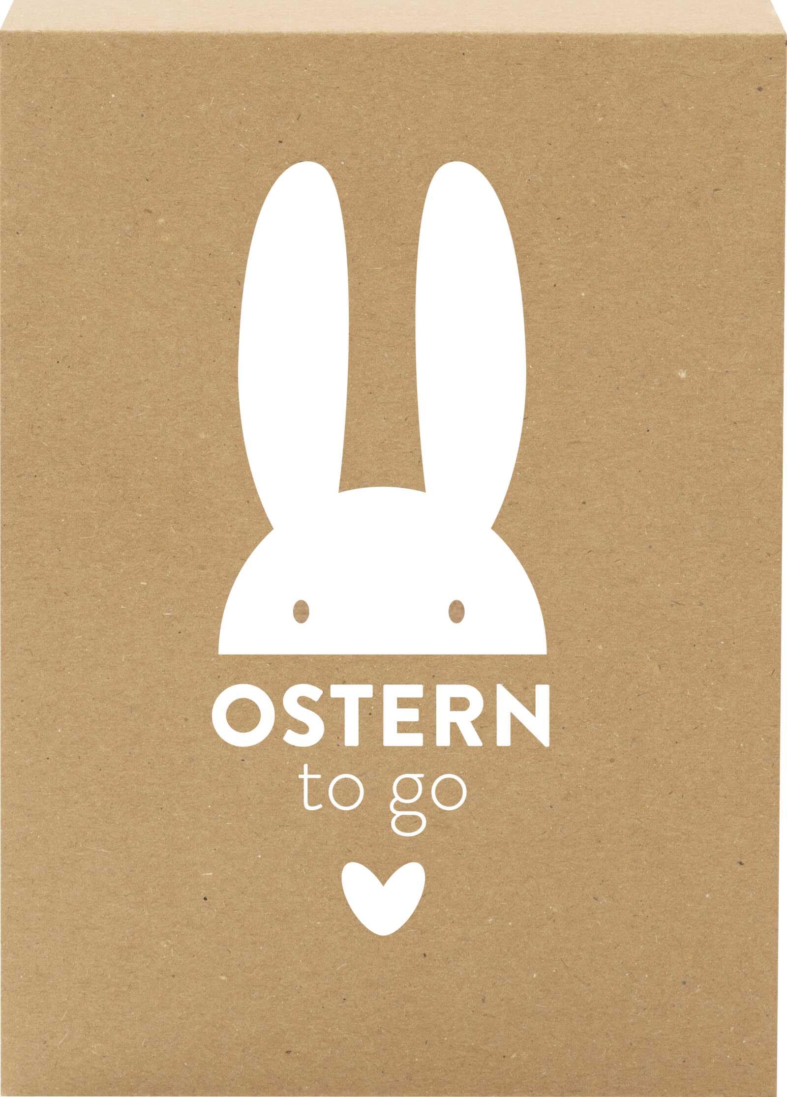 Ostern to go: Geschenkebox zum Fest | Set aus hochwertigem Deko-Osterhasen aus Holz, Osterkarte und Osterkerze Lifestyle
