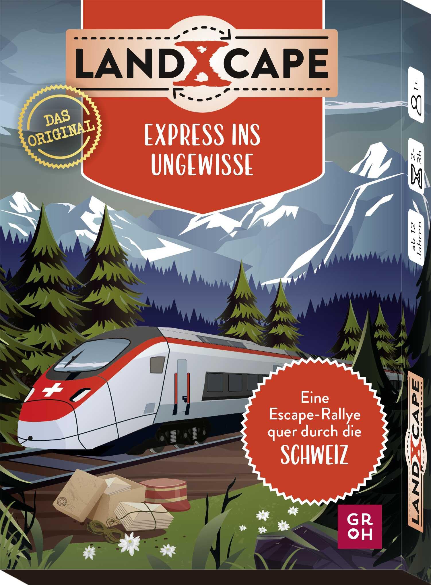 LandXcape - Express ins Ungewisse: Eine Escape-Rallye quer durch die Schweiz | Mehrfach spielbares Escape Game für Kinder ab 12 & Erwachsene (Regionale Exit-Spiele-Krimis) Parents & Children