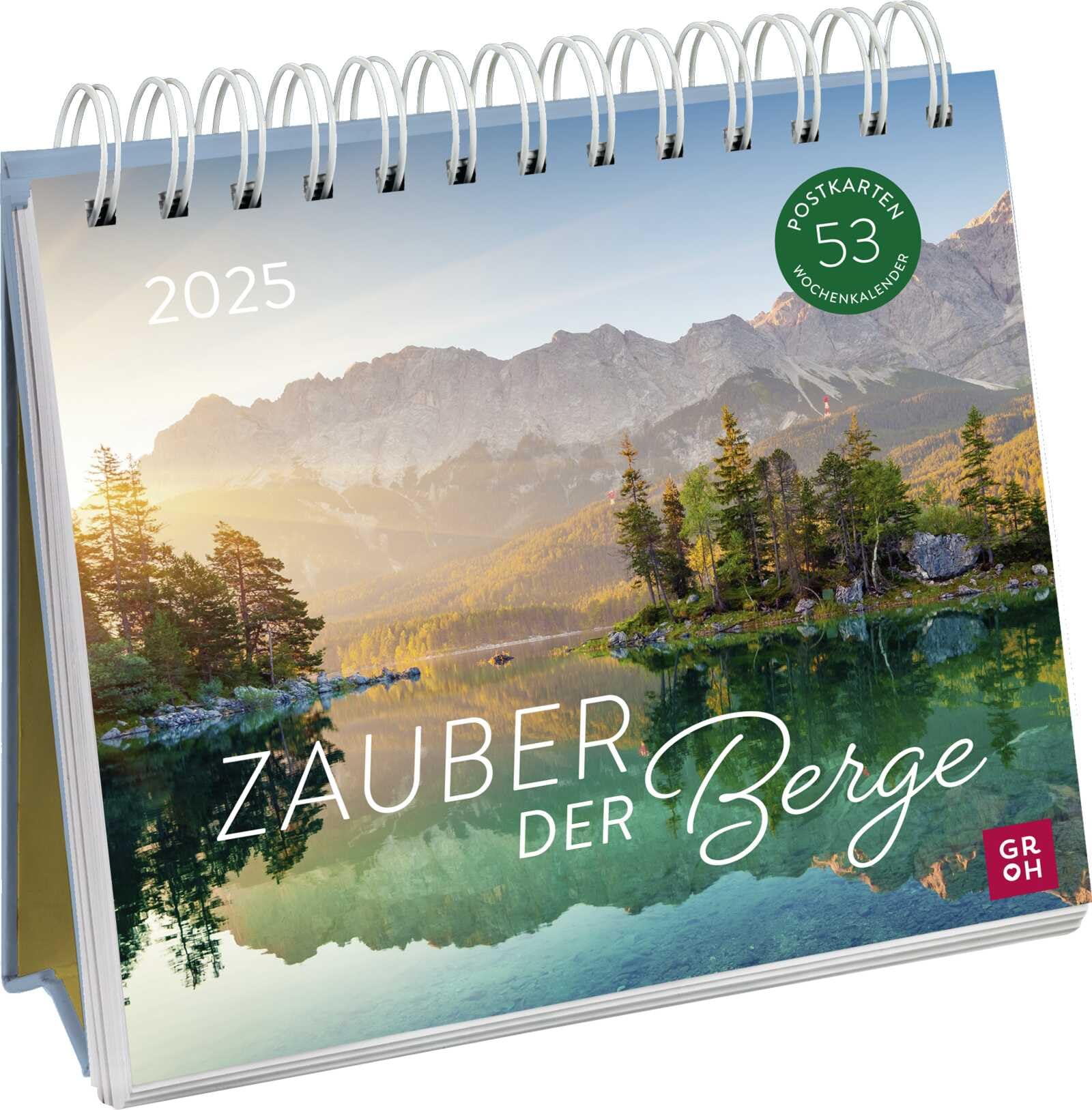 Postkartenkalender 2025: Zauber der Berge: Wochenkalender zum Aufstellen, Tischkalender mit Spiralbindung und 53 Postkarten zum Heraustrennen Calendars