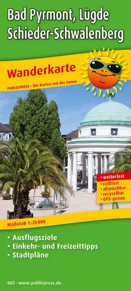 Bad Pyrmont, Lügde und Schieder-Schwalenberg: Wanderkarte mit Ausflugszielen, Einkehr- & Freizeittipps und Stadtplänen, wetterfest, reissfest, abwischbar, GPS-genau. 1:25000 (Wanderkarte / WK) Leisure, Home & Garden