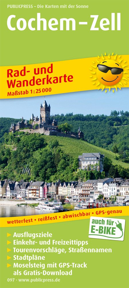 Cochem - Zell: Rad- und Wanderkarte mit Ausflugszielen, Einkehr- & Freizeittipps und Stadtplänen, wetterfest, reissfest, abwischbar, GPS-genau. ... GPS-genau (Rad- und Wanderkarte / RuWK) Leisure, Home & Garden
