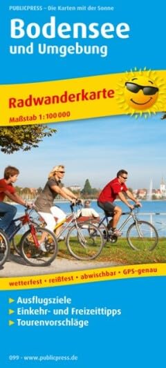 Bodensee und Umgebung: Radkarte mit Ausflugszielen, Einkehr- & Freizeittipps, wetterfest, reissfest, abwischbar, GPS-genau. 1:100000: Radwanderkarte ... GPS-genau. 1:100000 (Radkarte / RK) Leisure, Home & Garden