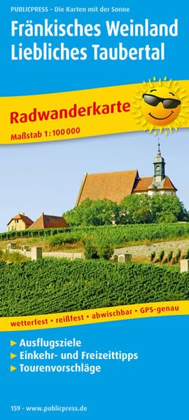 Fränkisches Weinland - Liebliches Taubertal: Radwanderkarte mit Ausflugszielen, Einkehr- & Freizeittipps, reißfest, wetterfest, abwischbar und ... abwischbar, GPS-genau (Radkarte / RK) Leisure, Home & Garden