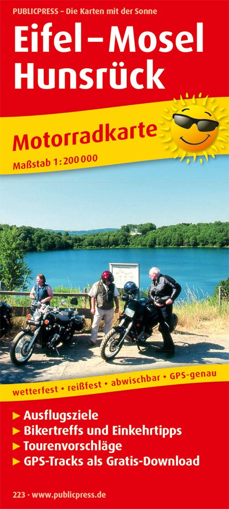 Eifel - Mosel - Hunsrück: Motorradkarte mit Ausflugszielen, Einkehr- & Freizeittipps und Tourenvorschlägen, wetterfest, reissfest, abwischbar, ... recycelbar. GPS-genau (Motorradkarte / MK) Leisure, Home & Garden