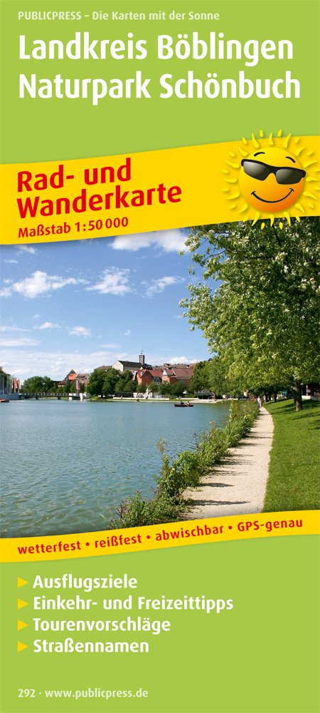 Landkreis Böblingen - Naturpark Schönbuch: Rad- und Wanderkarte mit Ausflugszielen, Einkehr- & Freizeittipps, wetterfest, reißfest, abwischbar, ... GPS-genau (Rad- und Wanderkarte / RuWK) Leisure, Home & Garden