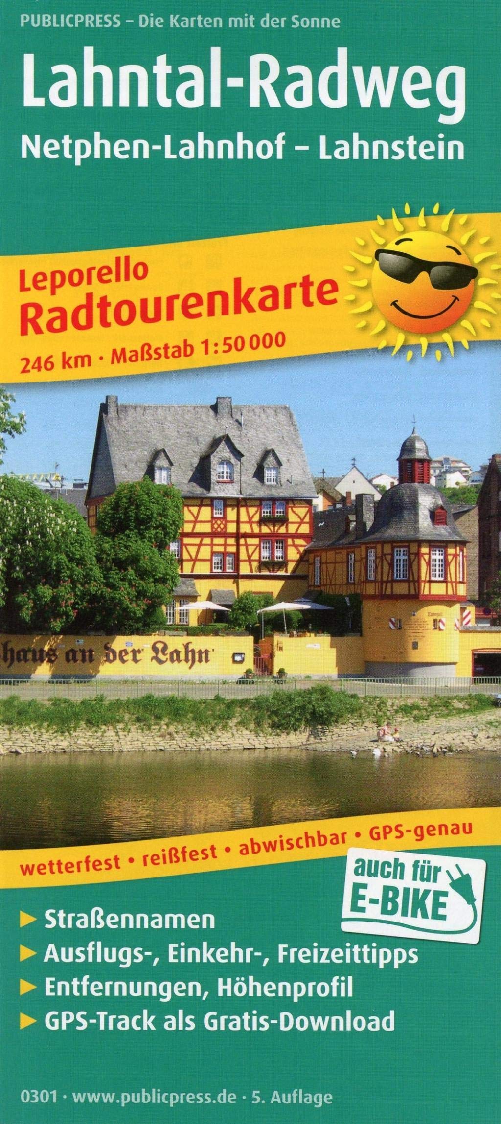 Lahntal-Radweg, Netphen-Lahnhof - Lahnstein: Leporello Radtourenkarte mit Ausflugszielen, Einkehr- & Freizeittipps, wetterfest, reissfest, abwischbar, ... 1:50000 (Leporello Radtourenkarte: LEP-RK) Leisure, Home & Garden