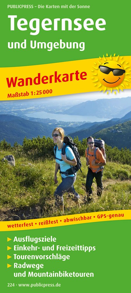 Tegernsee und Umgebung: Wanderkarte mit Radwegen und Mountainbikerouten, Ausflugszielen, Einkehr- & Freizeittipps, wetterfest, reissfest, abwischbar, GPS-genau. 1:25000 (Wanderkarte / WK) Leisure, Home & Garden