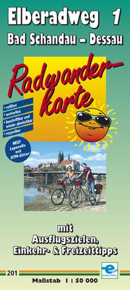 Radwanderkarte Elberadweg 1, Bad Schandau - Dessau Leisure, Home & Garden