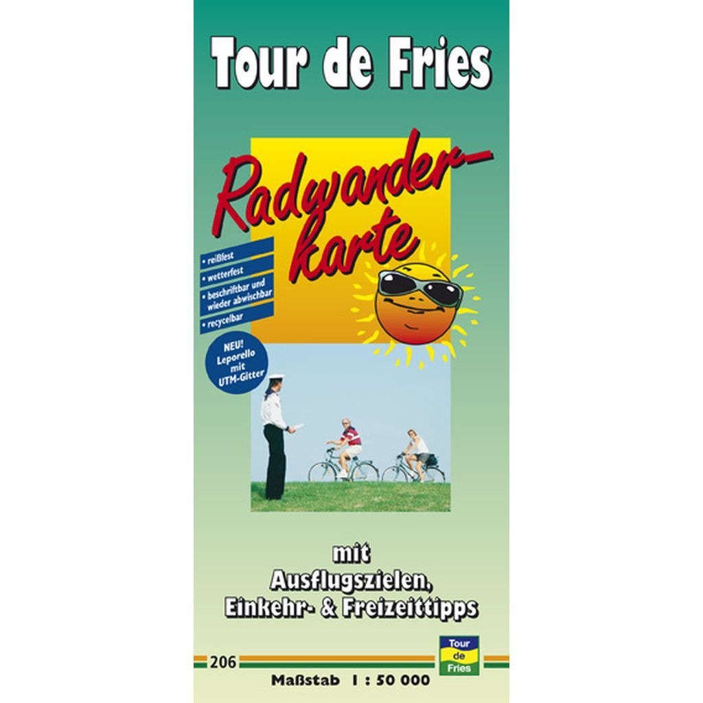 Radwanderkarte Tour de Fries: 1:50000. Mit Ausflugszielen, Einkehr- & Freizeittipps, reissfest, wetterfest, abwischbar: Mit Ausflugszielen, Einkehr- & ... und wieder abwischbar. Mit UTM-Gitter Leisure, Home & Garden