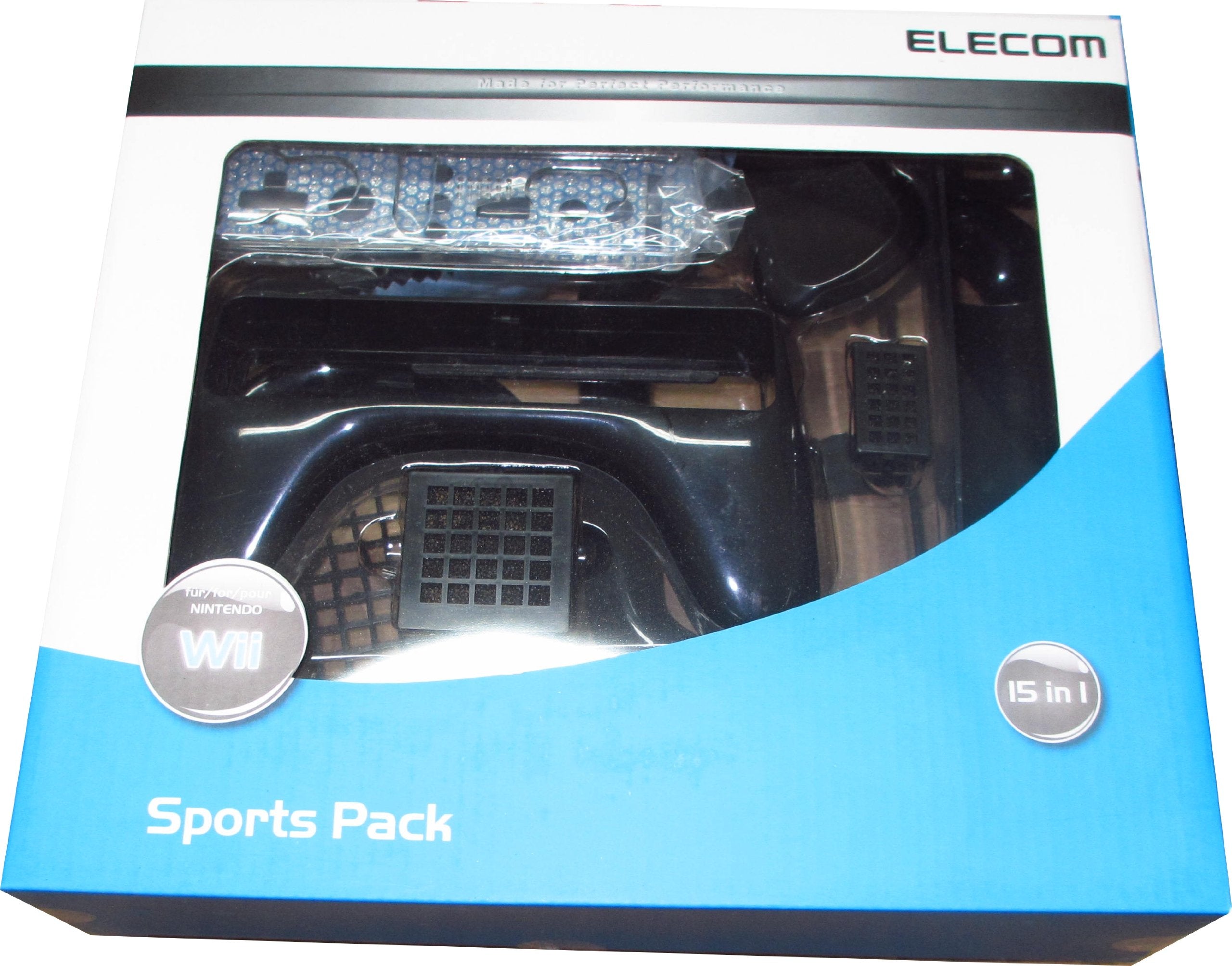 Wii 15 in 1 SPORTSPACK, schwarz von Elecom, für Wii Remote Controller Wii