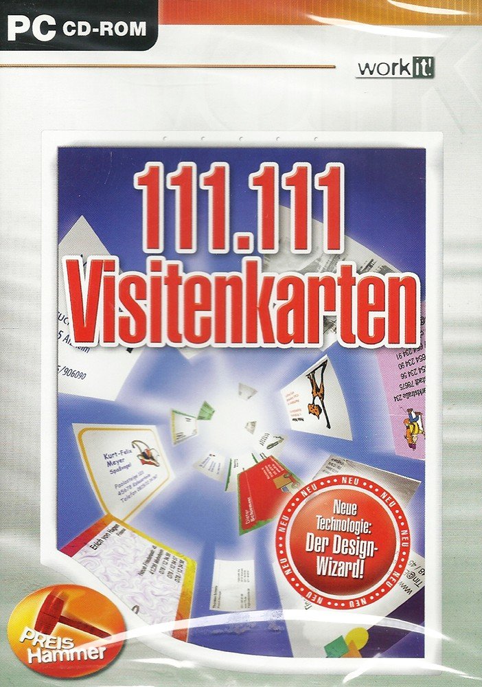 111.111 Visitenkarten. CD-ROM für Windows ab 98. Der Design-Wizard. Other software