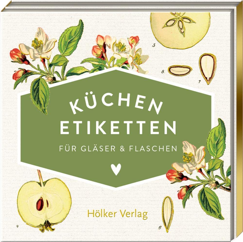 Küchen-Etiketten für Gläser & Flaschen (Äpfel, Küchenpapeterie) Living & Furnishing
