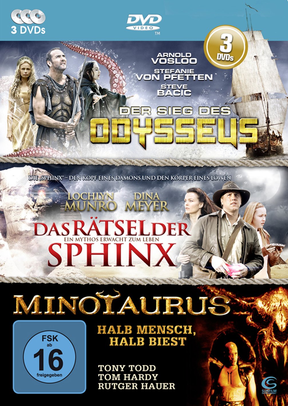 Die Mystery-Abenteuer-Box - 3 Abenteuerfilme in einer Box: Der Sieg des Odysseus, Minotaurus, Das Rätsel der Sphinx Films