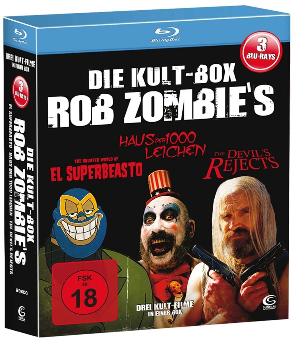Die Rob Zombie Kult Box - Boxset mit 3 Rob Zombie Knallern (The Devil's Rejects, Haus der 1000 Leichen, El Superbeasto) Films