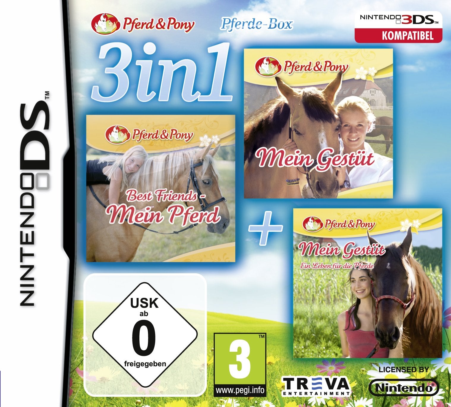 3 in 1: Mein Pferd + Mein Gestüt + Mein Gestüt - Ein Leben für die Pferde - Nintendo DS